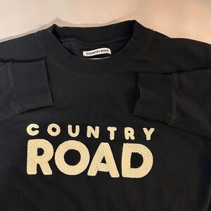 Country Road Sweatshirt Women’s Size Small Black Cream Australia Cotton school